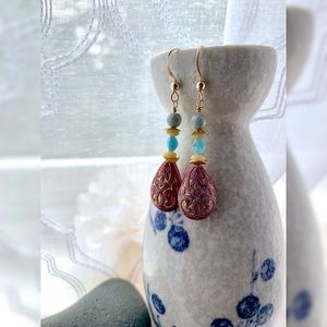 Handmade boho style earrings
